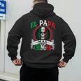 El Papa Mas Chingon Mexican Dad Husband Regalo Flag Men's Hoodie Back Print