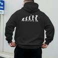 Evolution Of Golfer Dad Grandpa Golfing Lover Golf Player Men's Hoodie Back Print