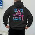 Family Party Decorations Dad Of The Birthday Girl T-Shirt Men's Hoodie Back Print