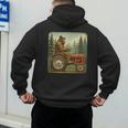 Farmer Men Tractor Rancher Farm Dad Distressed Men's Hoodie Back Print