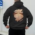 Fat Hairy Guy Big Stomach & Man Boobs Fat Dad BOD Men's Hoodie Back Print Fat Hairy Guy Big Stomach & Man Boobs Fat Dad BOD Men's Hoodie Back Print