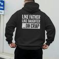 Like Father Like Daughter Oh Crap Shirt Men Dad Fathers Day Men's Hoodie Back Print