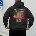 Father Veterans Day My Favorite Veteran Is My Dad Proud Kids Men's Hoodie Back Print
