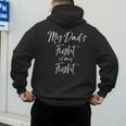 Father's Cancer Support Team My Dad's Fight Is My Fight Men's Hoodie Back Print