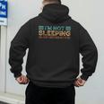 Fathers Dad Joke I'm Not Sleeping I'm Just Resting My Eyes Men's Hoodie Back Print Fathers Dad Joke I'm Not Sleeping I'm Just Resting My Eyes Men's Hoodie Back Print