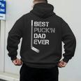 Father's Day Hockey Dad Best Puck'n Dad Ever Men's Hoodie Back Print