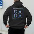 Father's Day For New Dad Dada Him Papa Tie Dye Dada Small Men's Hoodie Back Print