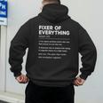 Father's Day For Office Dad Fixer Of Everything Men's Hoodie Back Print