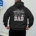 My Favorite Baseball Player Calls Me Dad Shirt Father's Day Men's Hoodie Back Print