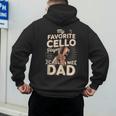 My Favorite Cello Player Calls Me Dad Fathers Day Men's Hoodie Back Print