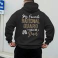 My Favorite National Guard Calls Me Dad Military Family Men's Hoodie Back Print