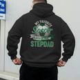 My Favorite Soccer Player Calls Me Stepdad Father's Day Men Men's Hoodie Back Print