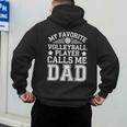 My Favorite Volleyball Player Calls Me Dad Shirt Fathers Day Men's Hoodie Back Print