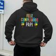 Feliz CumpleañOs Papi Spanish Dad Birthday For Kids Men's Hoodie Back Print