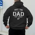 First Time Daddy New Dad Est 2026 Shirt Fathers Day Men's Hoodie Back Print