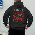 My First Valentine As Dad 2025 For a Proud New Father Men's Hoodie Back Print