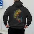 Fishing Shirts PEACOCK BASS Fishing Art Shirt For Dad Men's Hoodie Back Print