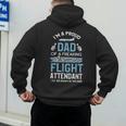 Flight Attendant Shirt For Dad Father Flight Attendant Men's Hoodie Back Print