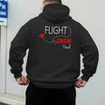 Flight Crew Airplane Birthday Dad Airplane Matching Family Men's Hoodie Back Print