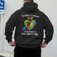 Fun Heart Puzzle Shirts Dad Autism Awareness Family Support Men's Hoodie Back Print