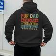 Fur Dad Man Myth Snack Dealer Paw Cat Dog Father's Day Men's Hoodie Back Print