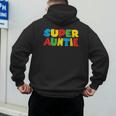 Gamer Aunt Super Auntie Gaming Matching Dad & Mom Kids Men's Hoodie Back Print