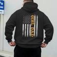 Girl Dad Father's Day Dad Daughter Dad Of Girls Outnumbered Men's Hoodie Back Print