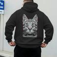 Glitch Weird Cat Kitten Optical Illusion Cat Mom Dad Men's Hoodie Back Print Glitch Weird Cat Kitten Optical Illusion Cat Mom Dad Men's Hoodie Back Print