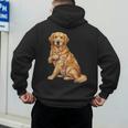 Golden Retriever I Love Dad Dog Dad Father's Day Men's Hoodie Back Print