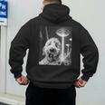 Goldendoodle Alien UFO Taking a Selfie Dog Mom Dad Men's Hoodie Back Print