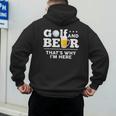 Golf And Beer Joke Dad Fathers Day Drinking Birthday Small Men's Hoodie Back Print Golf And Beer Joke Dad Fathers Day Drinking Birthday Small Men's Hoodie Back Print