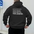 Grandad The Man Myth Legend Grandpa Papa Men's Hoodie Back Print