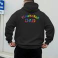 Grateful Dad Fathers Day Tie Dye Letters Shirt For Dads Men's Hoodie Back Print