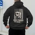 Great Pyrenees Dog Dad American Flag For Father Men Men's Hoodie Back Print Great Pyrenees Dog Dad American Flag For Father Men Men's Hoodie Back Print
