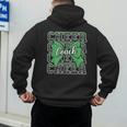 Green Sport Loud Proud Cheer Coach Dad Father's Day Men's Hoodie Back Print