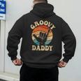 Groovy Daddy 70s Aesthetic Nostalgia 1970's Retro Groovy Dad Men's Hoodie Back Print