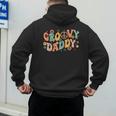 Groovy Daddy Birthday Party Peace Sign Dad 60s 70s Hippie Men's Hoodie Back Print