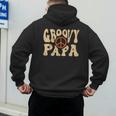 Groovy Papa 70s Aesthetic Nostalgia 1970's Retro Dad Men's Hoodie Back Print