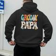 Groovy Papa Dad Retro Hippie 60s 70s Party Outfit Men Men's Hoodie Back Print