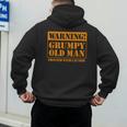 Grumpy Old Man Tee Shirt For Grandfathers Dads Father's Day Men's Hoodie Back Print