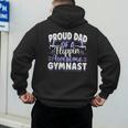 Gymnastics Watercolor Proud Dad Of A Flippin Awesome Gymnast Men's Hoodie Back Print