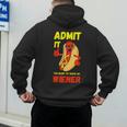 Hilarious Hot Dog Dad Joke Text Pun Dirty Joke -Barbecue Men's Hoodie Back Print