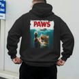 Humorous Paws Parody Cat Mouse For Cat Lover Cat Mom Cat Dad Men's Hoodie Back Print
