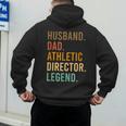 Husband Dad Athletic Director Legend Athletic Directors Men's Hoodie Back Print Husband Dad Athletic Director Legend Athletic Directors Men's Hoodie Back Print