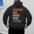 Husband Dad Board Game Night Legend Father Vintage Men's Hoodie Back Print Husband Dad Board Game Night Legend Father Vintage Men's Hoodie Back Print