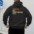 Husband Dad Firepit Master Hero Men's Hoodie Back Print