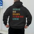 Husband Dad Grandpa 75 Year Old Legend 75th Birthday Men's Hoodie Back Print