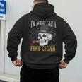 I'm Aging Like a Fine Cigar Skull Dad Retro Adult Men's Hoodie Back Print