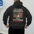 I'm a Dad Grandpa And a Veteran Nothing Scares Me Men's Hoodie Back Print