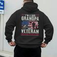 I'm A Dad Grandpa And Veteran Retro Papa Grandpa Men's Hoodie Back Print